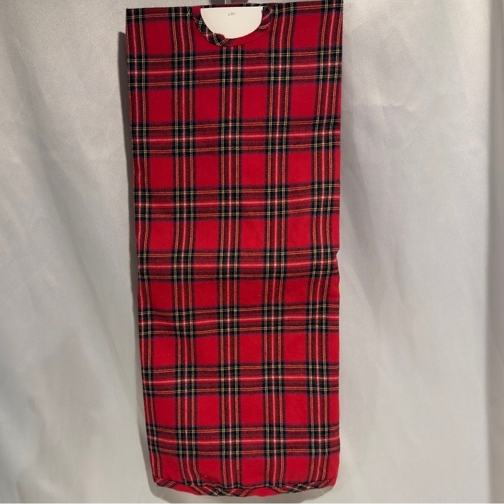 Red Plaid Christmas Tree Skirt 48”